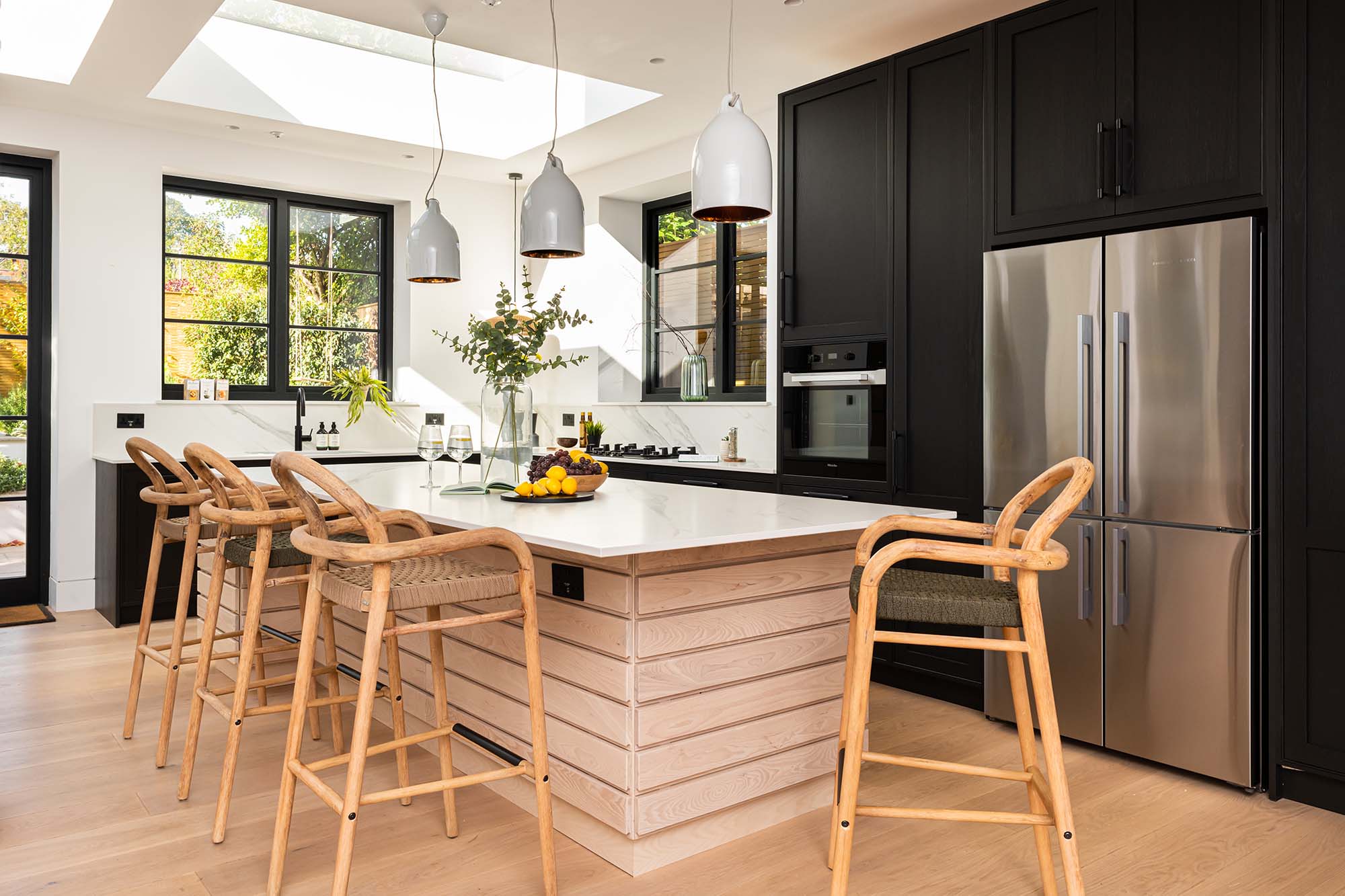 Black kitchen cupboards