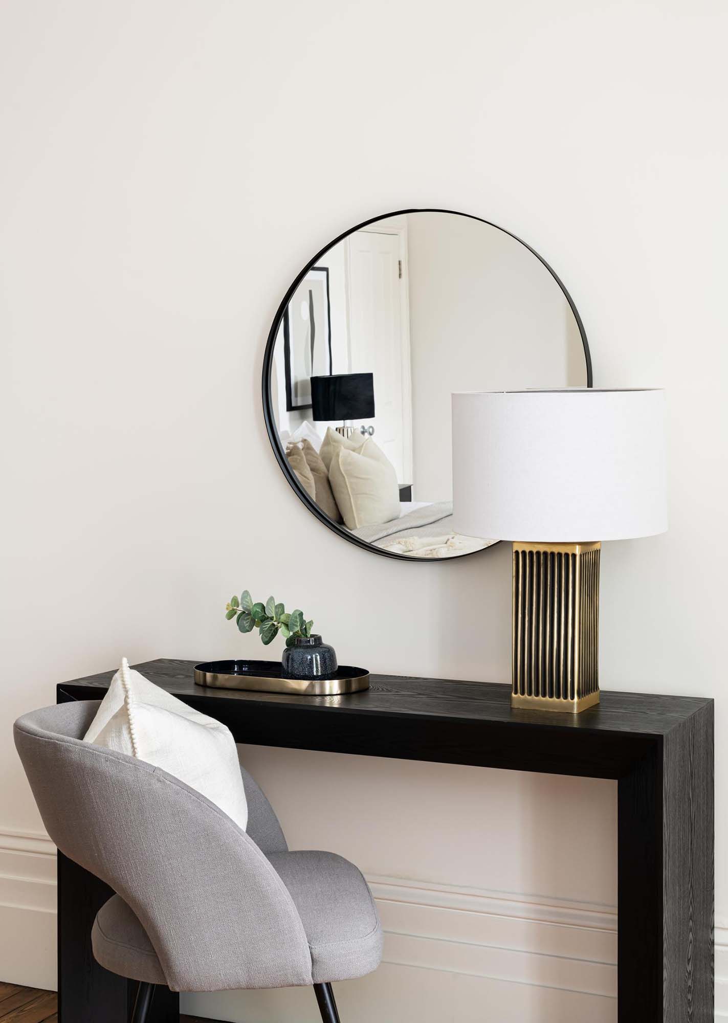 black console table